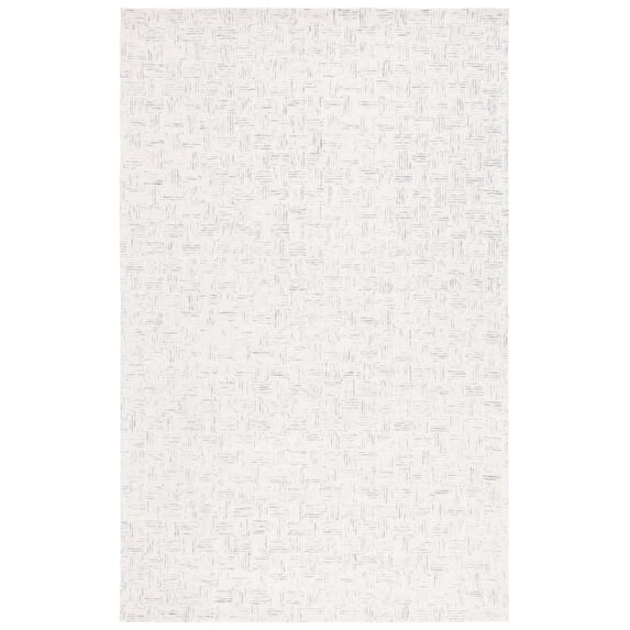 SAFAVIEH Micro-Loop Charlotte Solid Area Rug, Ivory/Grey, 3' x 5'