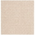 thumbnail image 1 of SAFAVIEH Micro-Loop Charlotte Solid Area Rug, Light Gold/Ivory, 5' x 5' Square, 1 of 7