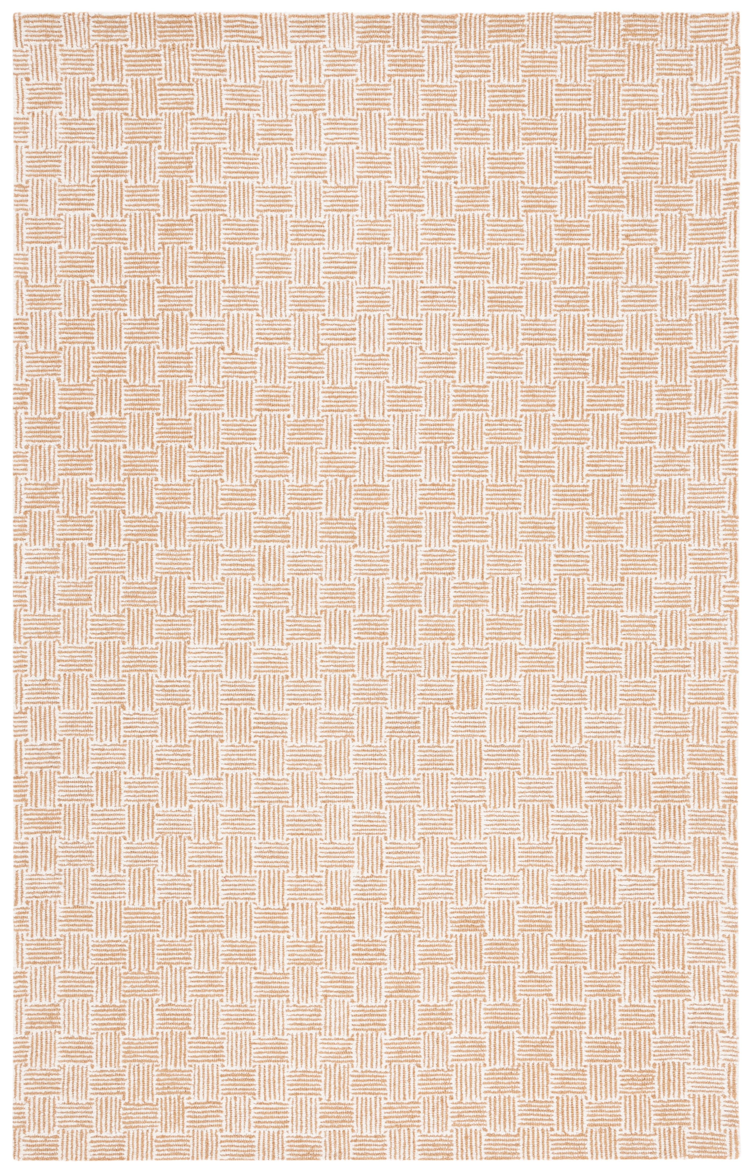 SAFAVIEH Micro-Loop Charlotte Solid Area Rug, Light Gold/Ivory, 6' x 9'