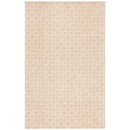 SAFAVIEH Micro-Loop Charlotte Solid Area Rug, Light Gold/Ivory, 6' x 9'