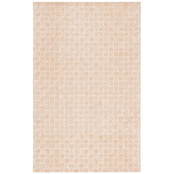 SAFAVIEH Micro-Loop Charlotte Solid Area Rug, Light Gold/Ivory, 6' x 9'