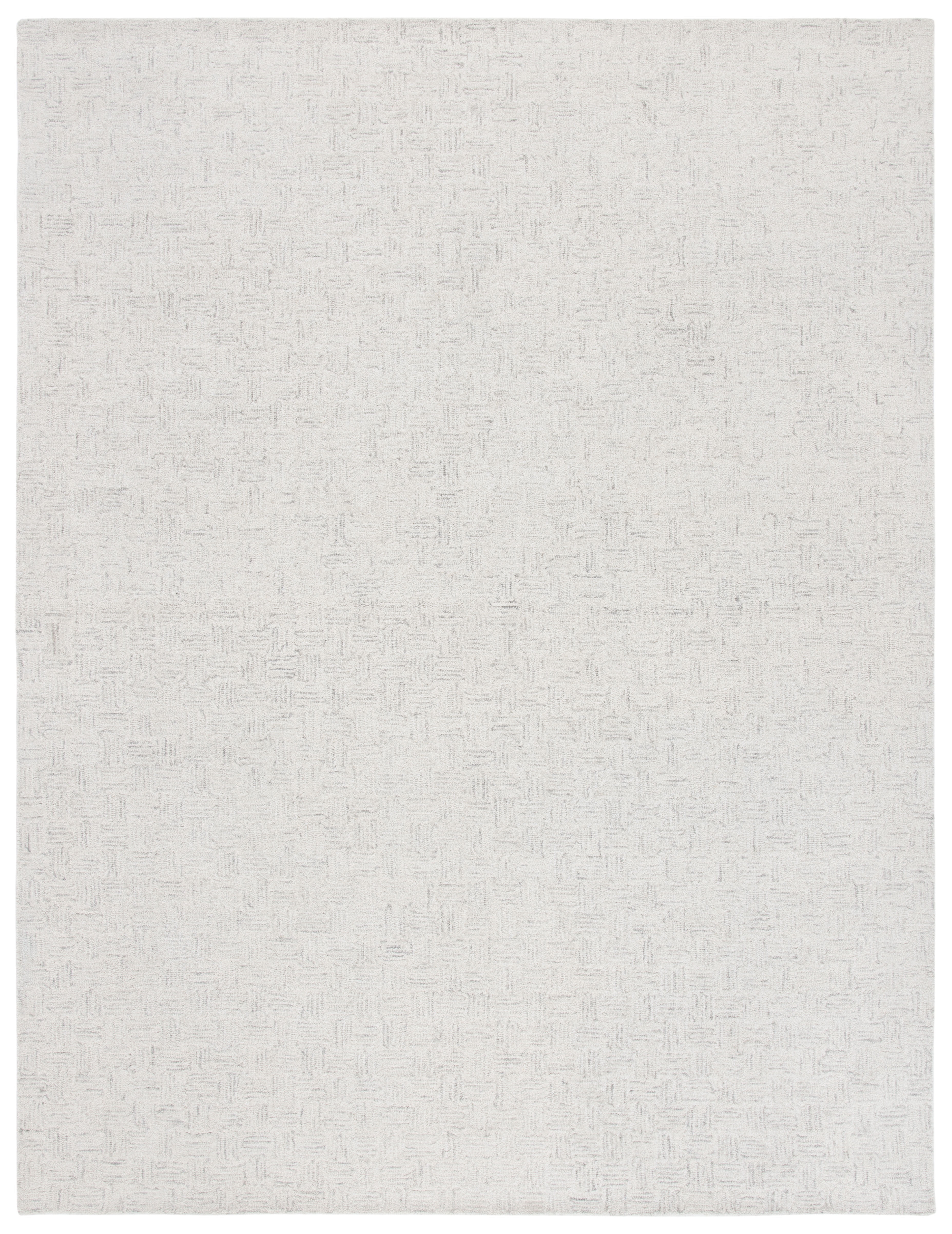 SAFAVIEH Micro-Loop Charlotte Solid Area Rug, Light Grey/Ivory, 12' x 15'
