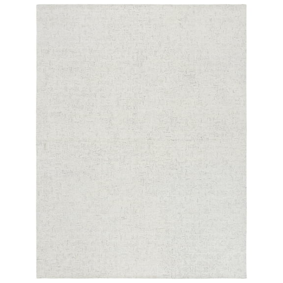 SAFAVIEH Micro-Loop Charlotte Solid Area Rug, Light Grey/Ivory, 9' x 12'