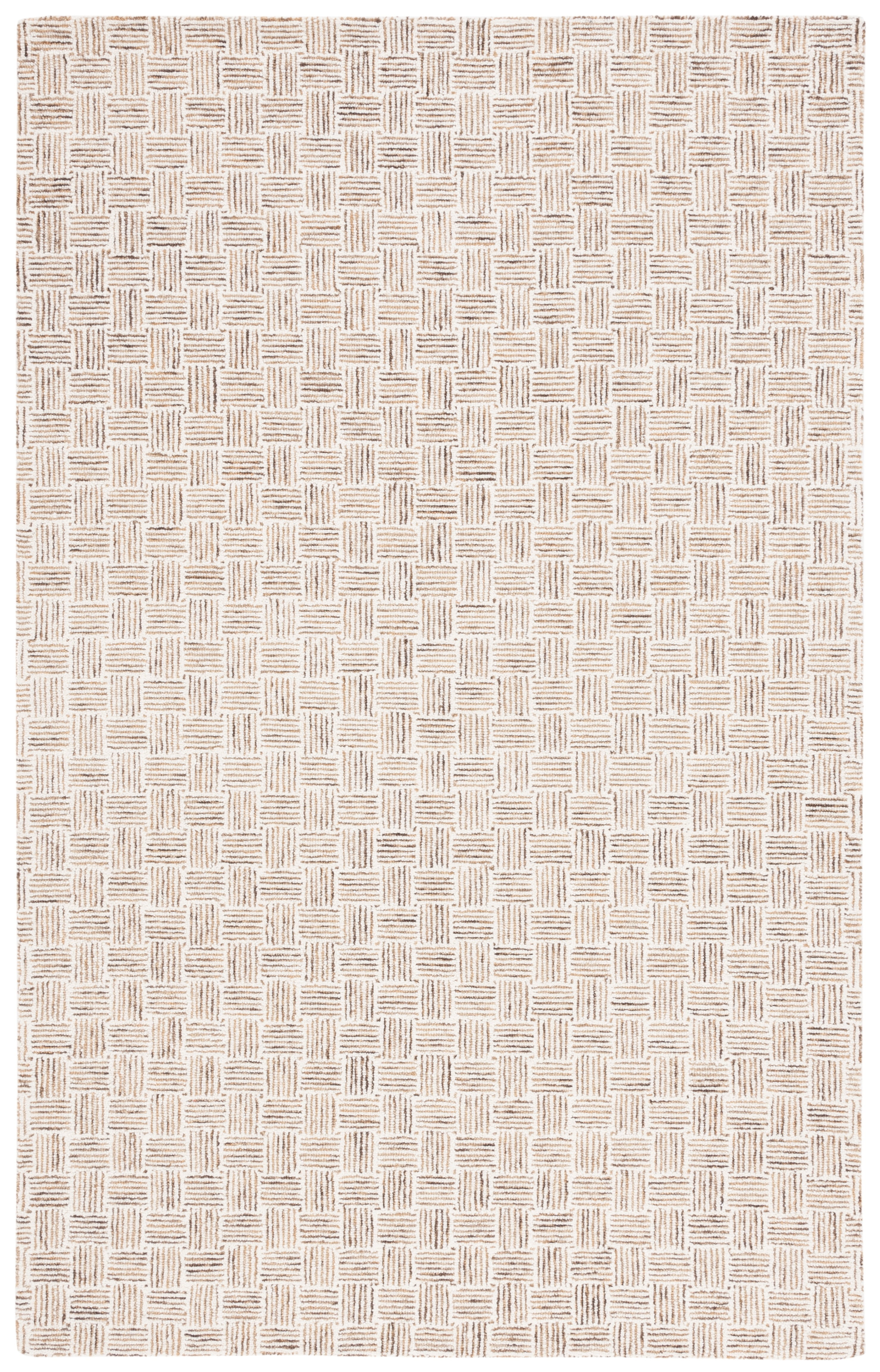 SAFAVIEH Micro-Loop Charlotte Solid Area Rug, Taupe/Ivory, 8' x 10'