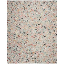 SAFAVIEH Micro-Loop Andrina Diamond Area Rug, Grey/Pink, 8' x 10'