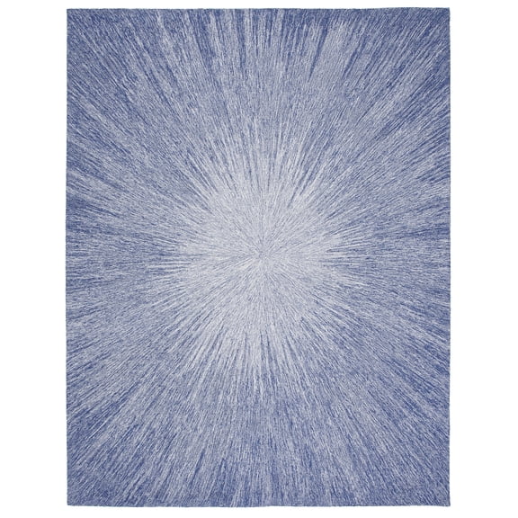 SAFAVIEH Micro-Loop Carbrey Sunburst Area Rug, Blue, 8' x 10'