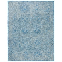 SAFAVIEH Micro-Loop Jacqueline Medallion Area Rug, Blue, 8' x 10'