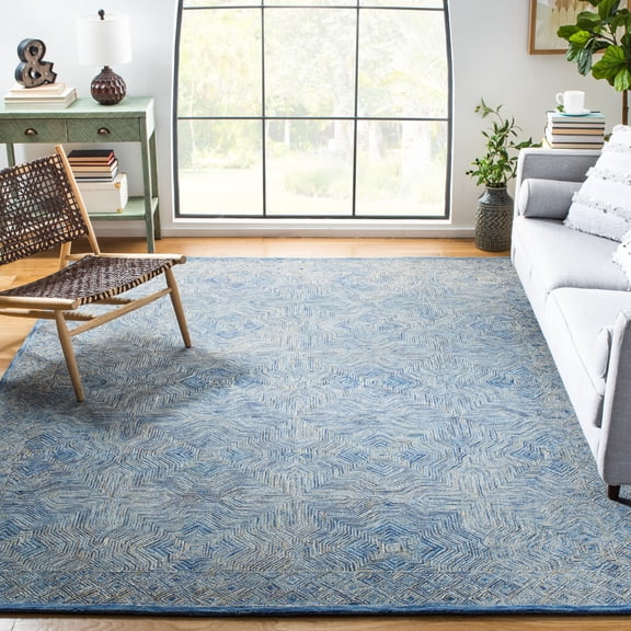 Safavieh Micro-Loop Jacqueline Medallion Area Rug, Blue, 8' x 10'
