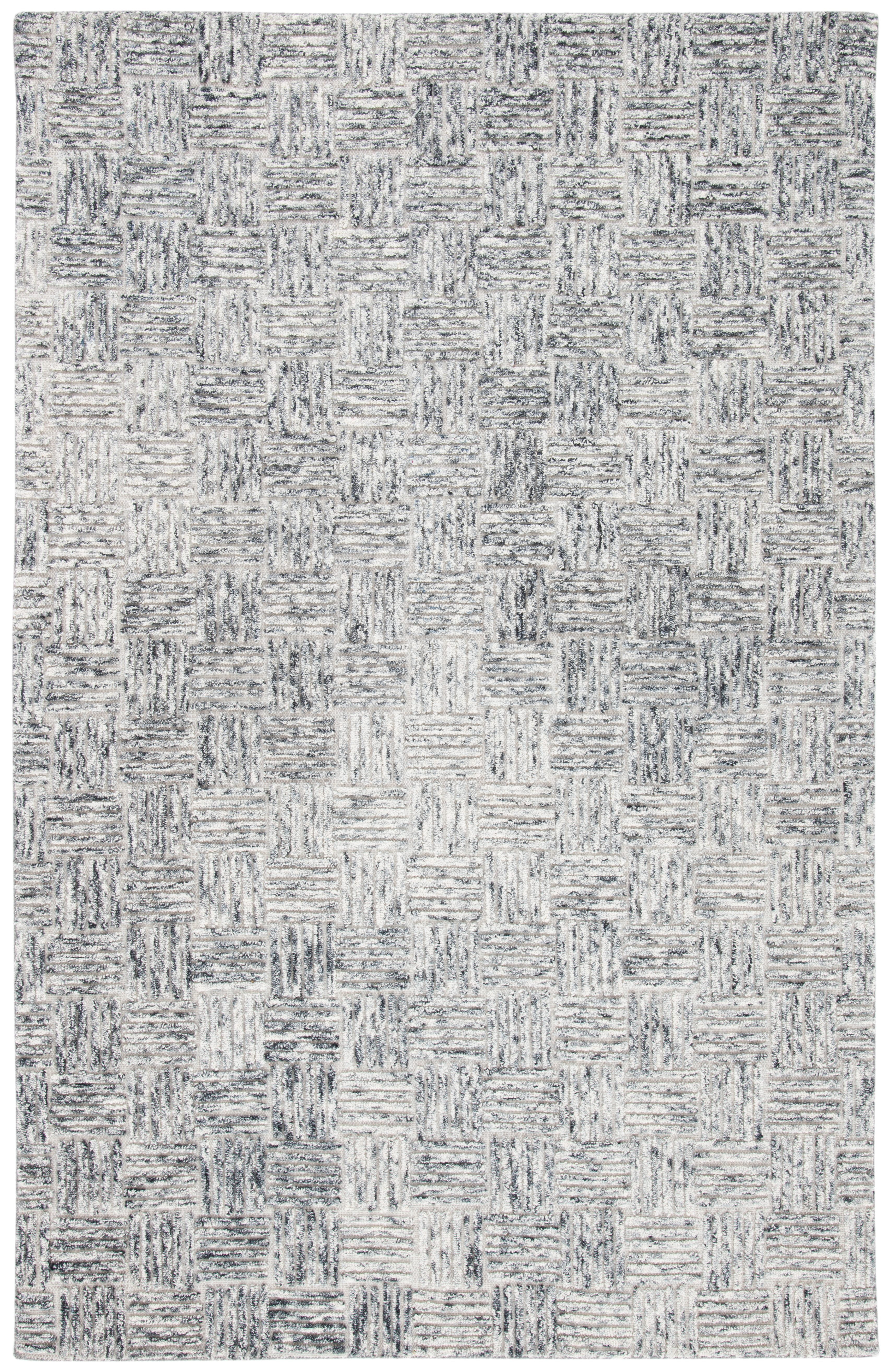 Elegant Gray Hand-Tufted Wool Area Rug, 4' x 6'