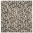 thumbnail image 1 of SAFAVIEH Micro-Loop Colton Geometric Diamonds Area Rug, Dark Grey/Ivory, 5' x 5' Square, 1 of 4