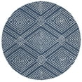 thumbnail image 1 of SAFAVIEH Micro-Loop Colton Geometric Diamonds Area Rug, Navy/Ivory, 5' x 5' Round, 1 of 4
