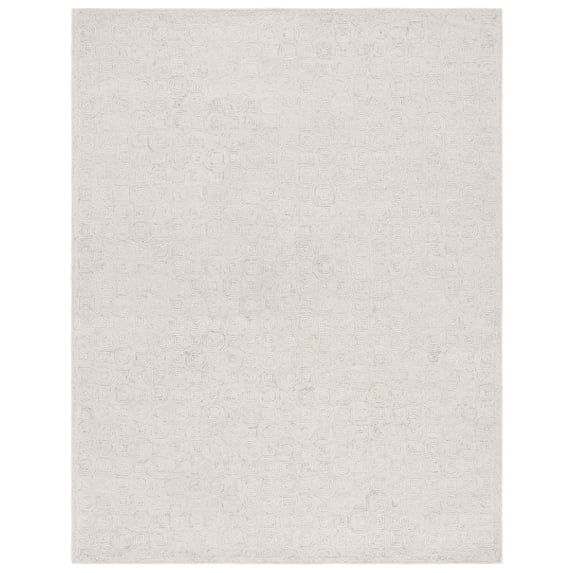 SAFAVIEH Micro-Loop Constantine Geometric Area Rug, Silver/Grey, 10' x 14'
