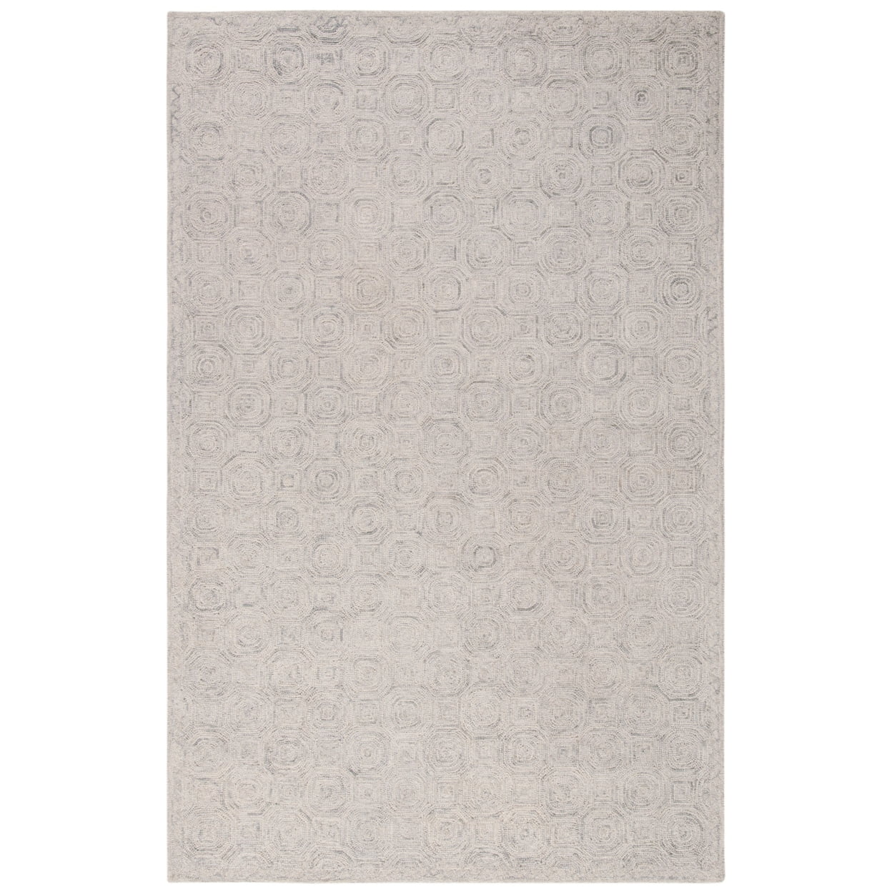SAFAVIEH Micro-Loop Constantine Geometric Area Rug, Silver/Grey, 6' x 9'