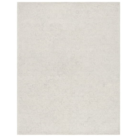 SAFAVIEH Micro-Loop Constantine Geometric Area Rug, Silver/Grey, 9' x 12'