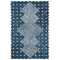 thumbnail image 1 of SAFAVIEH Micro-Loop Cori Geometric Area Rug, Blue/Ivory, 4' x 6', 1 of 10