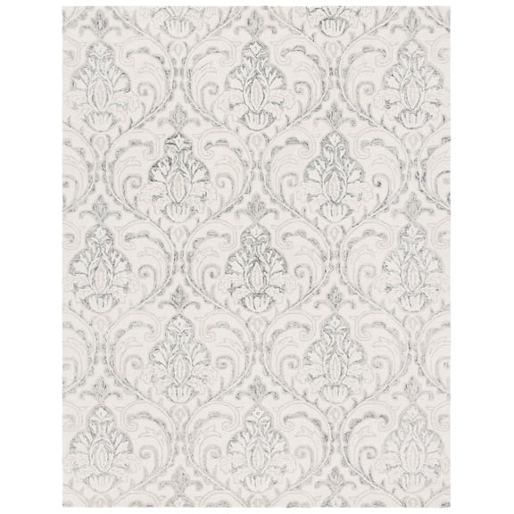 SAFAVIEH Micro-Loop Cornelius Floral Area Rug, Ivory/Grey, 8' x 10'