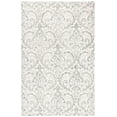 thumbnail image 1 of SAFAVIEH Micro-Loop Cornelius Floral Ogee Wool Area Rug, Ivory/Grey, 5' x 8', 1 of 4