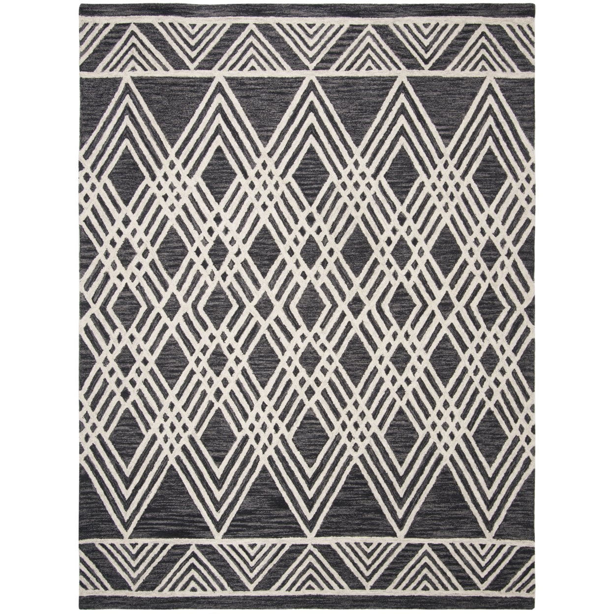 Handmade Ivory Wool Tufted Rug - 36' x 24'