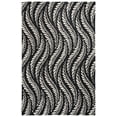 thumbnail image 1 of SAFAVIEH Micro-Loop Daffodil Leaves Area Rug, Charcoal/Ivory, 5' x 8', 1 of 7
