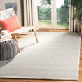 thumbnail image 1 of SAFAVIEH Micro-Loop Daithi Geometric Aztec Wool Area Rug, Aqua/Ivory, 8' x 10', 1 of 10