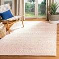 thumbnail image 1 of SAFAVIEH Micro-Loop Daithi Geometric Aztec Wool Area Rug, Pink/Ivory, 5' x 8', 1 of 9