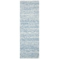 thumbnail image 1 of SAFAVIEH Micro-Loop Daithi Geometric Aztec Wool Runner Rug, Blue/Ivory, 2'3" x 7', 1 of 7