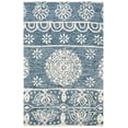thumbnail image 1 of SAFAVIEH Micro-Loop Darian Geometric Area Rug, Blue/Ivory, 2'6" x 4', 1 of 10