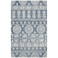 thumbnail image 1 of SAFAVIEH Micro-Loop Darian Floral Medallion Area Rug, Blue/Ivory, 5' x 8', 1 of 4