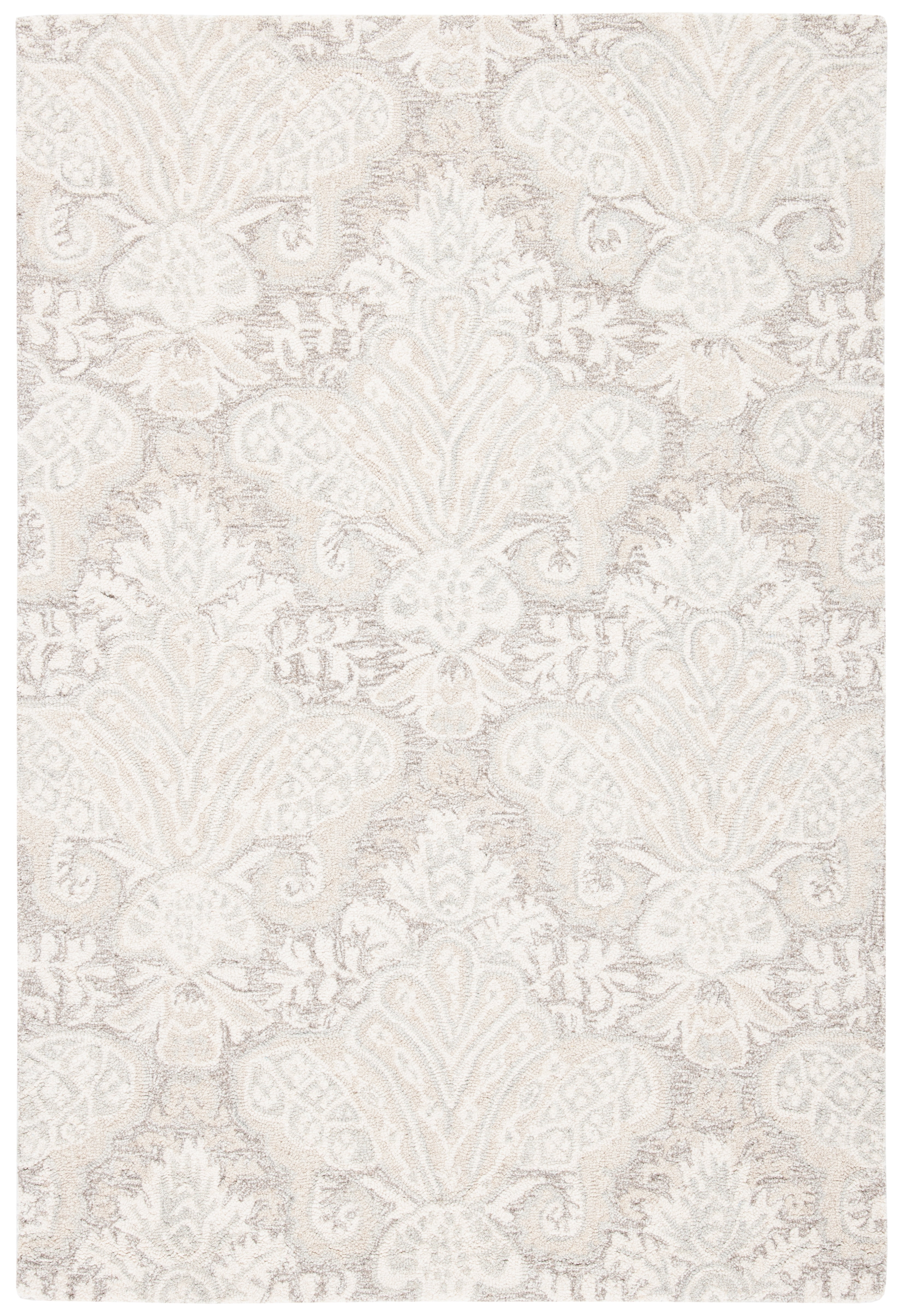 SAFAVIEH Micro-Loop Deziree Floral Area Rug, Beige, 3' x 5'