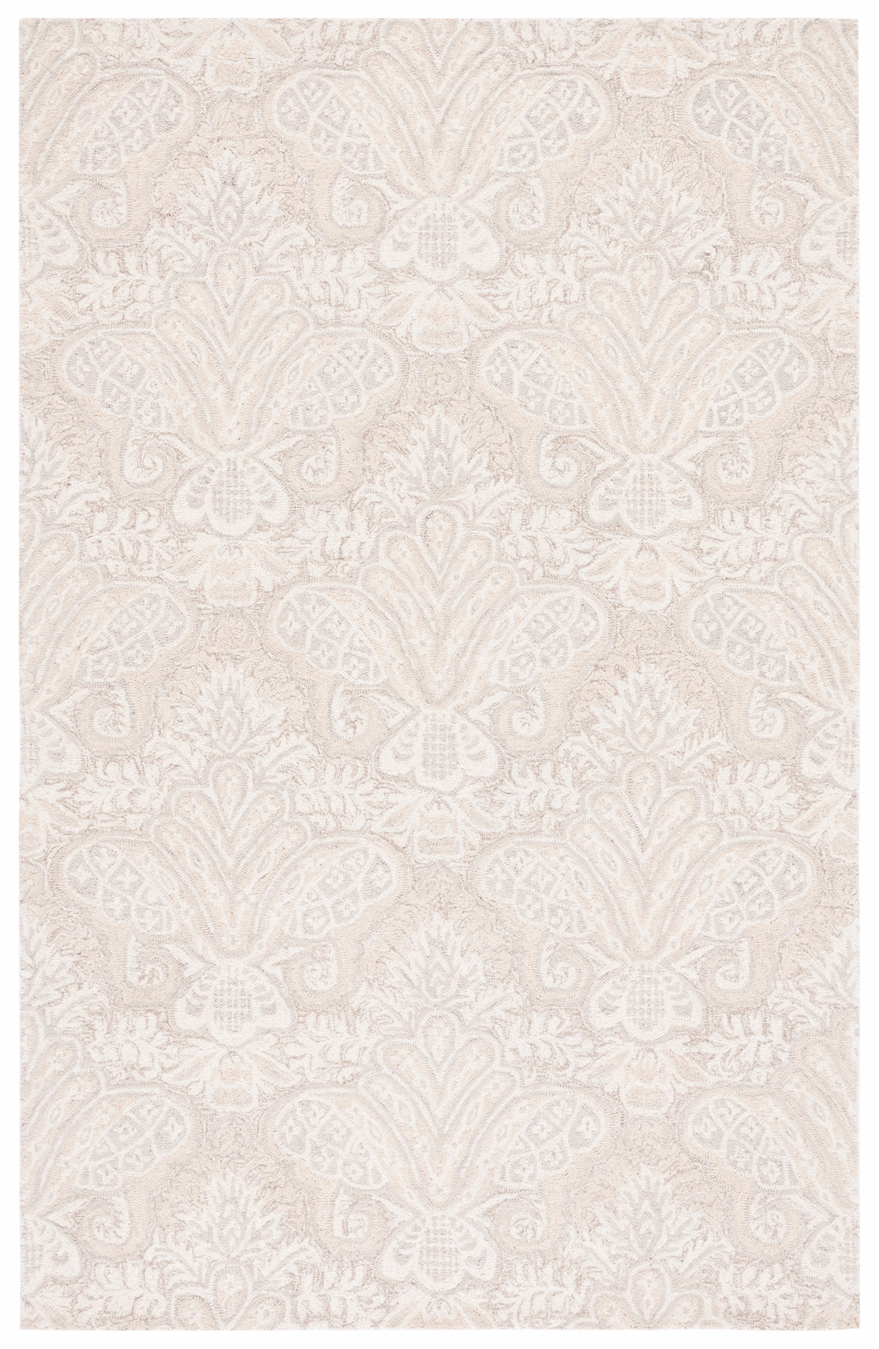 SAFAVIEH Micro-Loop Deziree Floral Area Rug, Beige, 6' x 9'