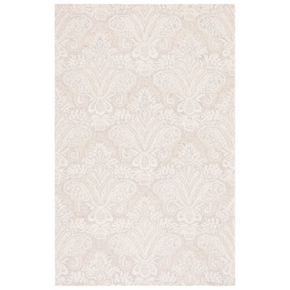 SAFAVIEH Micro-Loop Deziree Floral Area Rug, Beige, 6' x 9'