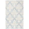 thumbnail image 1 of SAFAVIEH Micro-Loop Deziree Floral Trellis Wool Area Rug, Blue/Ivory, 4' x 6', 1 of 4