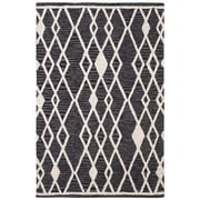 SAFAVIEH Micro-Loop Donella Geometric Aztec Wool Area Rug, Charcoal/Ivory, 3 x 5