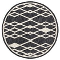 thumbnail image 1 of SAFAVIEH Micro-Loop Donella Geometric Wool Area Rug, Charcoal/Ivory, 5' x 5' Round, 1 of 11