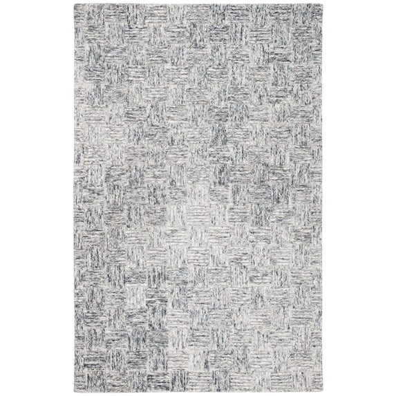 SAFAVIEH Micro-Loop Edythe Geometric Area Rug, Grey, 4' x 6'