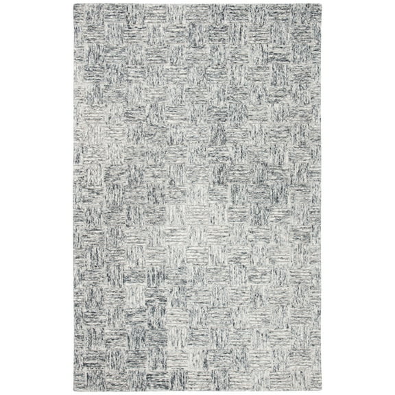 SAFAVIEH Micro-Loop Edythe Geometric Area Rug, Grey, 5' x 8'