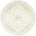 thumbnail image 1 of SAFAVIEH Micro-Loop Emilija Floral Bordered Wool Area Rug, Beige/Ivory, 5' x 5' Round, 1 of 6