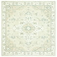 thumbnail image 1 of SAFAVIEH Micro-Loop Emilija Floral Bordered Wool Area Rug, Beige/Ivory, 5' x 5' Square, 1 of 6