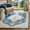 thumbnail image 1 of SAFAVIEH Micro-Loop Emilija Floral Bordered Wool Area Rug, Navy/Ivory, 9' x 12', 1 of 9