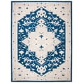 thumbnail image 1 of SAFAVIEH Micro-Loop Emilija Floral Bordered Wool Area Rug, Navy/Ivory, 9' x 12', 1 of 11