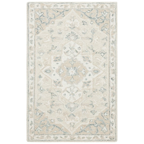 SAFAVIEH Micro-Loop Emilija Oriental Area Rug, Beige/Ivory, 2' x 3'