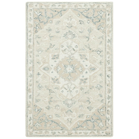 SAFAVIEH Micro-Loop Emilija Oriental Area Rug, Beige/Ivory, 2' x 3'