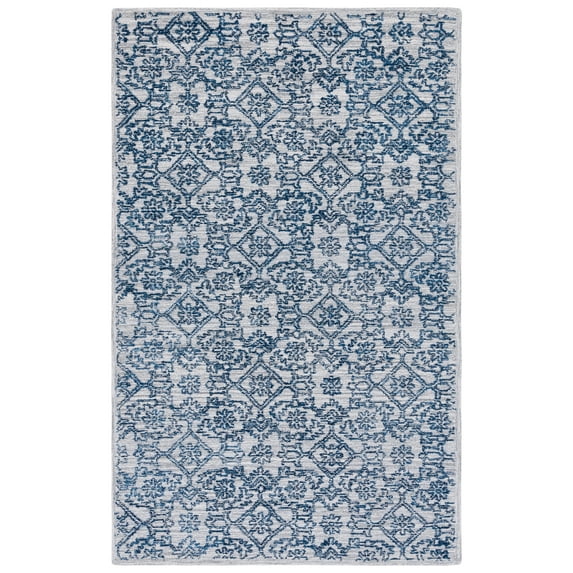 SAFAVIEH Micro-Loop Emory Medallion Area Rug, Blue, 4' x 6'