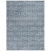 SAFAVIEH Micro-Loop Emory Medallion Area Rug, Blue, 8' x 10'