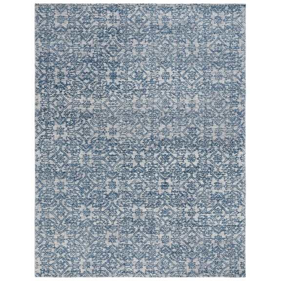 SAFAVIEH Micro-Loop Emory Medallion Area Rug, Blue, 8' x 10'