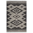 thumbnail image 1 of SAFAVIEH Micro-Loop Glenda Geometric Aztec Wool Area Rug, Charcoal/Ivory, 2'6" x 4', 1 of 2