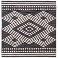 thumbnail image 1 of SAFAVIEH Micro-Loop Glenda Geometric Aztec Wool Area Rug, Charcoal/Ivory, 5' x 5' Square, 1 of 4