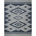 thumbnail image 1 of SAFAVIEH Micro-Loop Glenda Geometric Aztec Wool Area Rug, Navy/Ivory, 8' x 10', 1 of 4