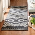 thumbnail image 1 of SAFAVIEH Micro-Loop Glenda Geometric Aztec Wool Runner Rug, Charcoal/Ivory, 2'6" x 9', 1 of 10
