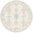 thumbnail image 1 of SAFAVIEH Micro-Loop Grosvenor Medallion Area Rug, Ivory/Blue, 6' x 6' Round, 1 of 8